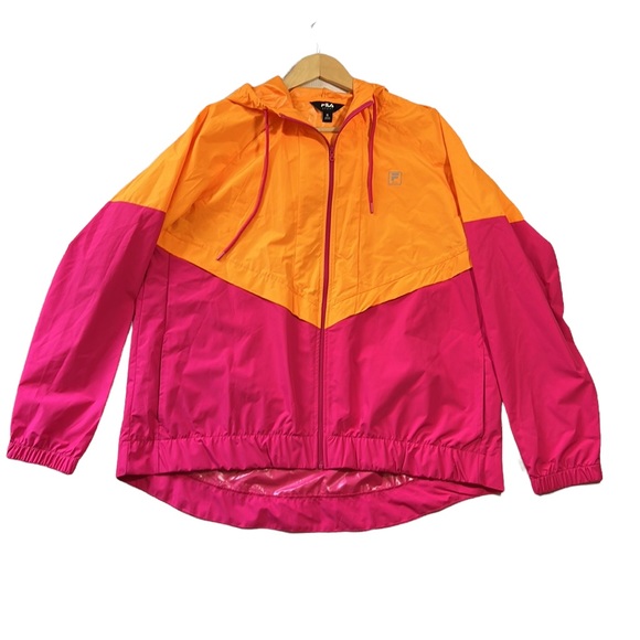 Fila Jackets & Blazers - Fila Sport Orange & Hot Pink Performance Rain Jacket Size XL